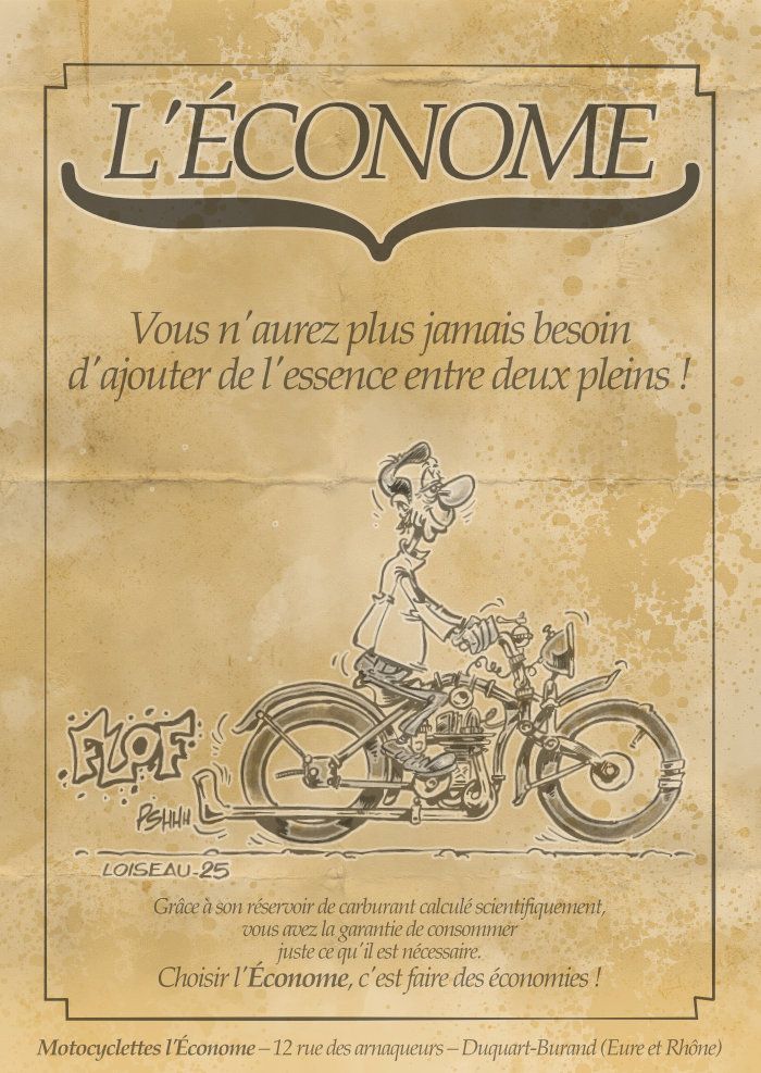 Une motocyclette économique